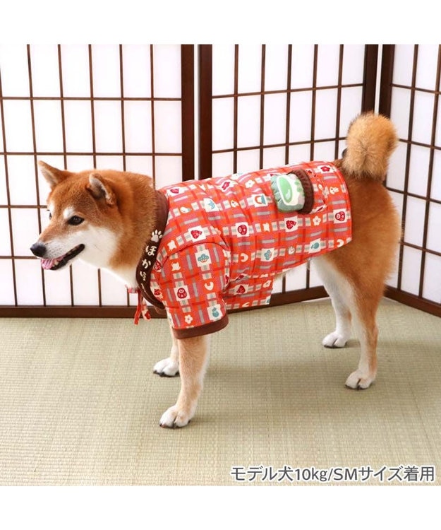 PET PARADISE ペットパラダイス おもちゃ付き ホカホカ半纏 中型犬 大型犬 レッド