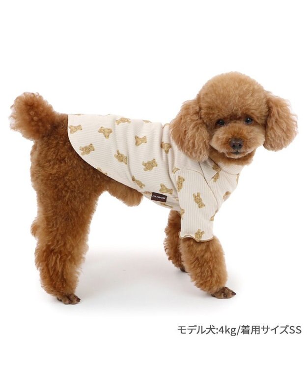 PET PARADISE ペットパラダイス くま のびのび リブ Tシャツ 小型犬 くま