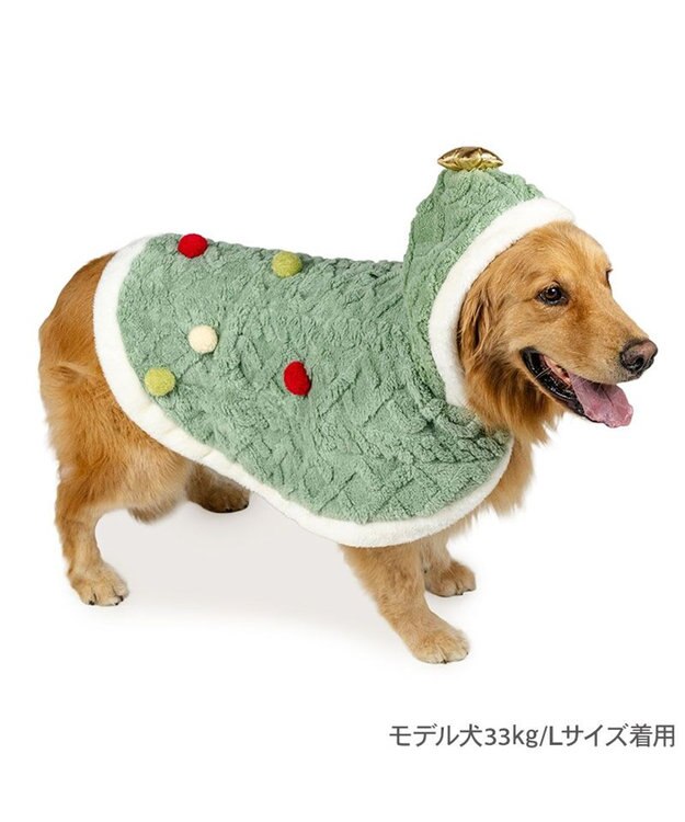 PET PARADISE ペットパラダイス ツリーポンチョ 2025 中型犬 大型犬 グリーン