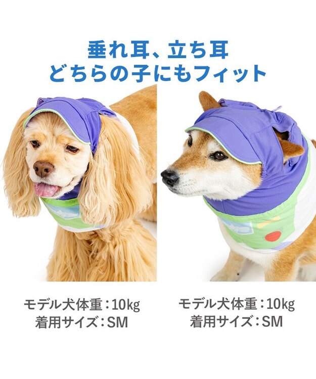 PET PARADISE ディズニー トイ・ストーリー バズ 保冷付き帽子 ＳＭ 中型犬 パープル
