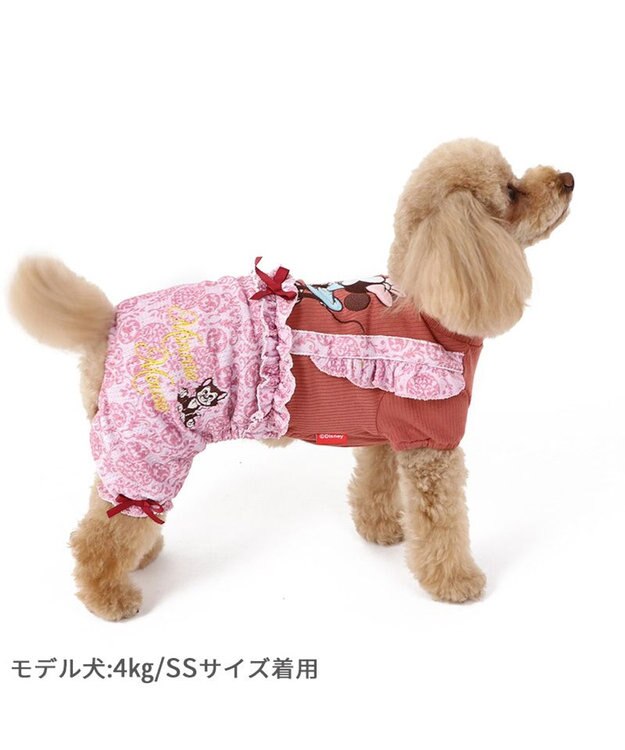 PET PARADISE ディズニー  ミニーマウス  アンティーク柄ロンパース 【小型犬】 ピンク