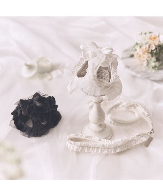 PET PARADISE cherircouture フリフリハーネス 《ホワイト》 小型犬 ４Ｓ/３Ｓ ホワイト