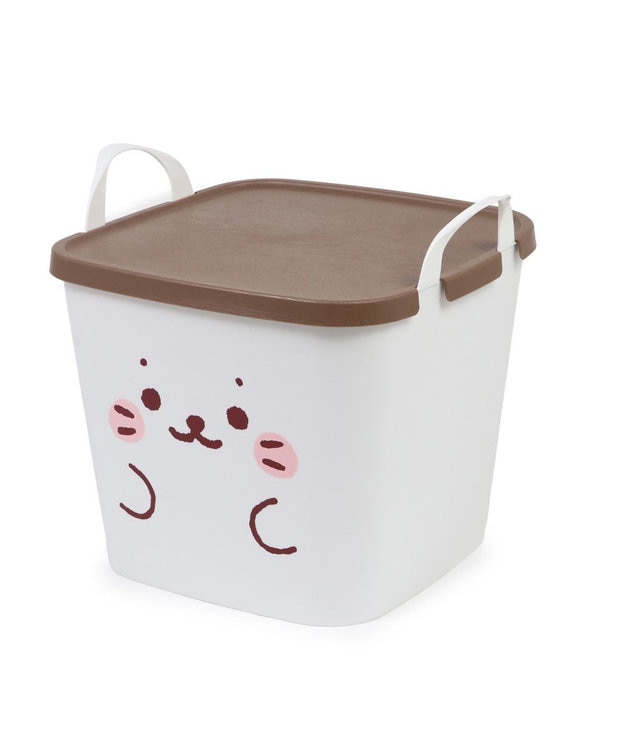 Mother garden しろたん 顔ぼん 蓋つきバスケット -