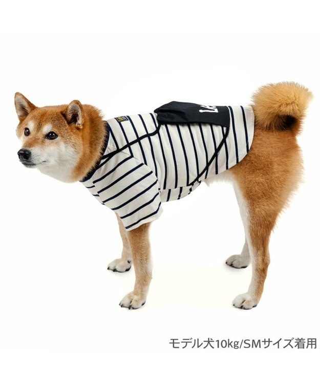 PET PARADISE Lee ナップサック付き Ｔシャツ 中型犬 大型犬 ホワイト×ブラック