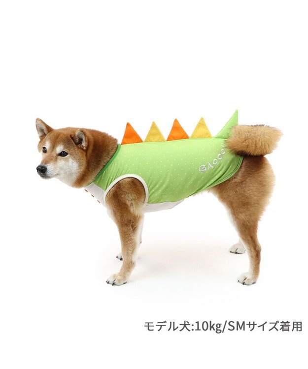 PET PARADISE ペットパラダイス エコメイド 天竺 恐竜 タンクトップ 中型犬 大型犬 グリーン