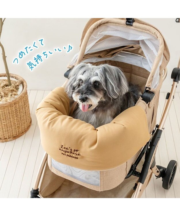 PET PARADISE ペットパラダイス クール カート用 クッション 《ナチュラル柄》 ブラウン