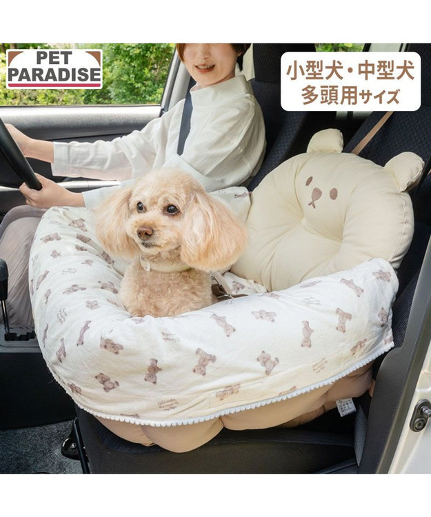 PET PARADISE ペットパラダイス くまちゃん 帆布 ドライブカドラー Ｌ ブラウン