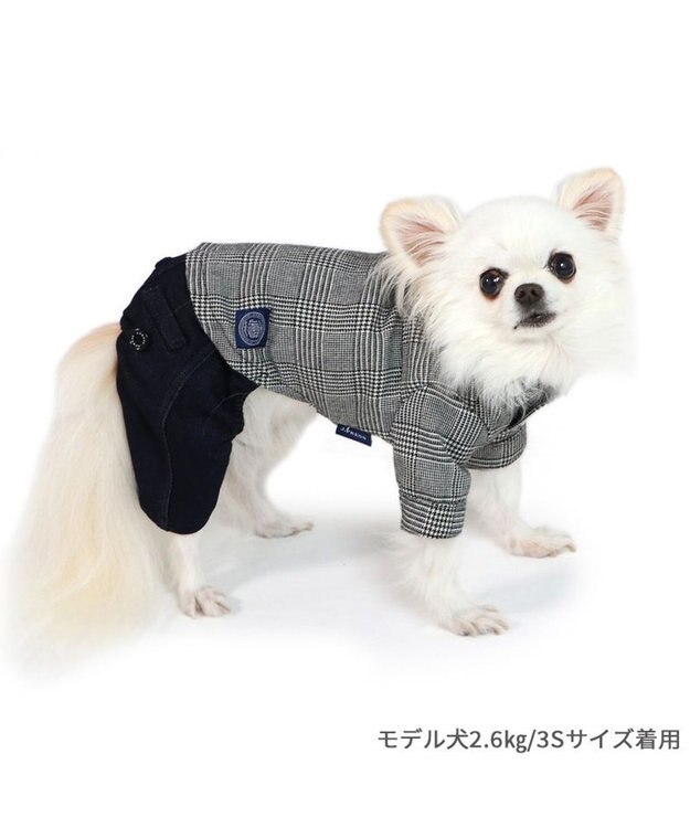 PET PARADISE J.PRESS パンツ つなぎ 《グレンチェック》 小型犬 グレンチェック