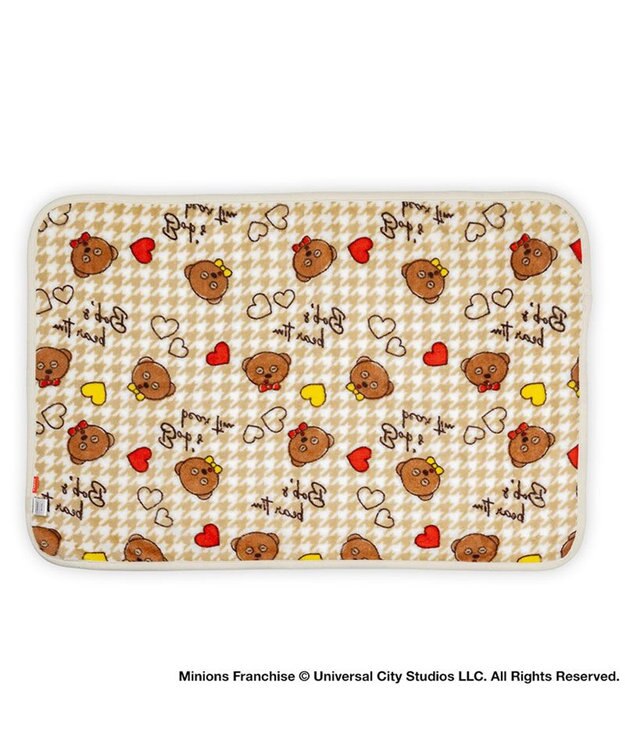 PET PARADISE ミニオン ボア ブランケット 《ちどり柄》 ベージュ