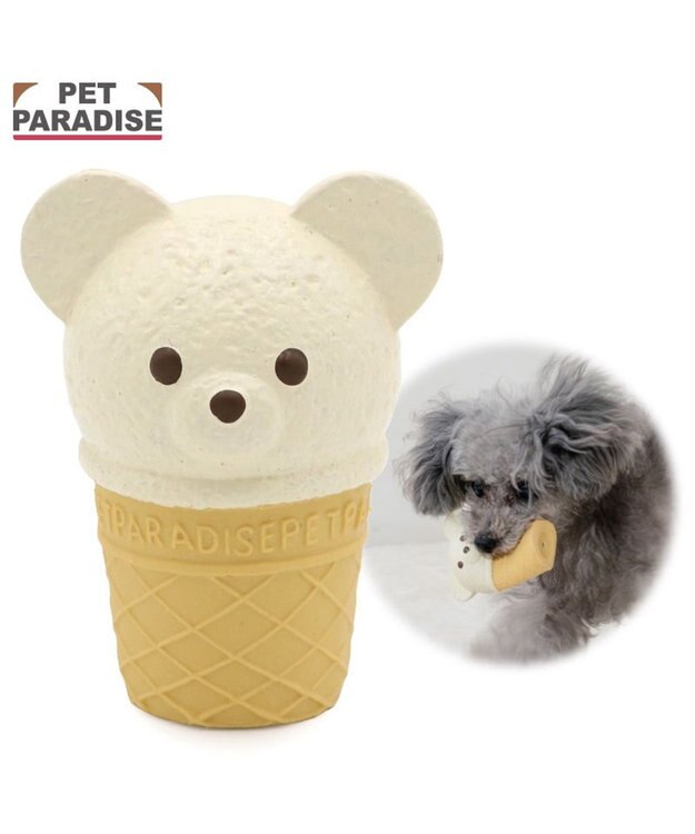 PET PARADISE ペットパラダイス くまアイス トイ オフホワイト