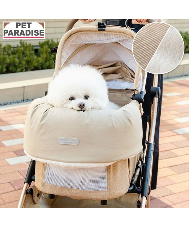 PET PARADISE ペットパラダイス カート用 クッション くすみカラー《ベージュ》 ベージュ