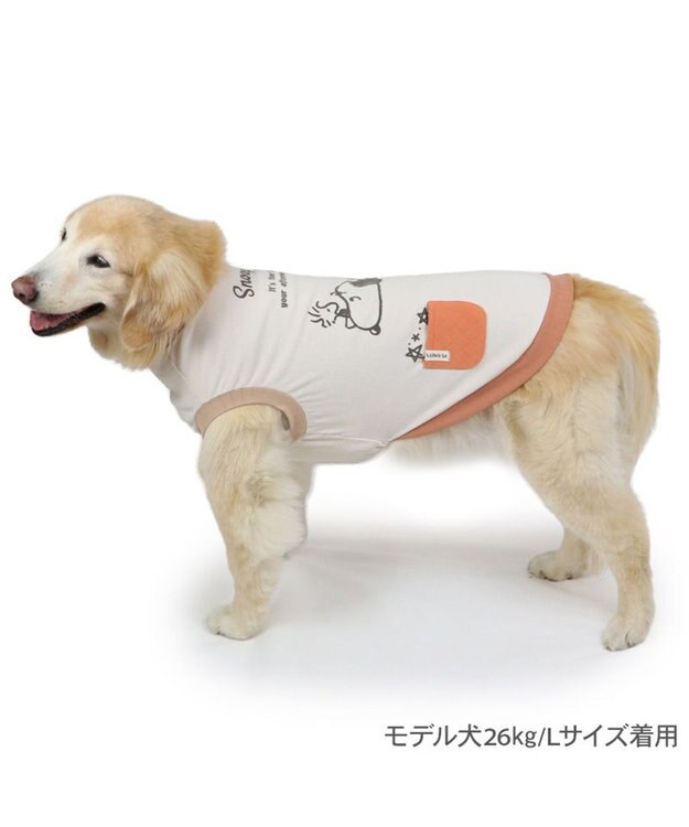 PET PARADISE スヌーピー  プレミアムペティヒート ねむ タンクトップ 中型犬 オレンジ
