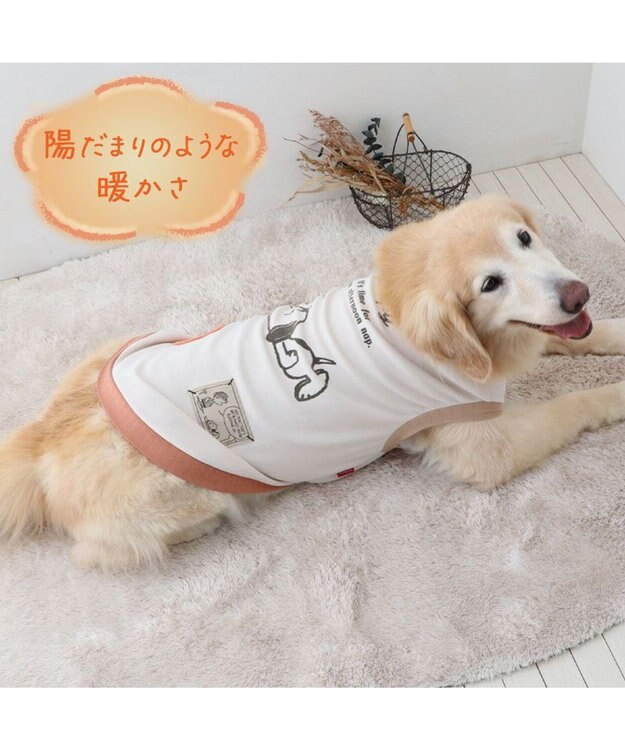 PET PARADISE スヌーピー  プレミアムペティヒート ねむ タンクトップ 中型犬 オレンジ