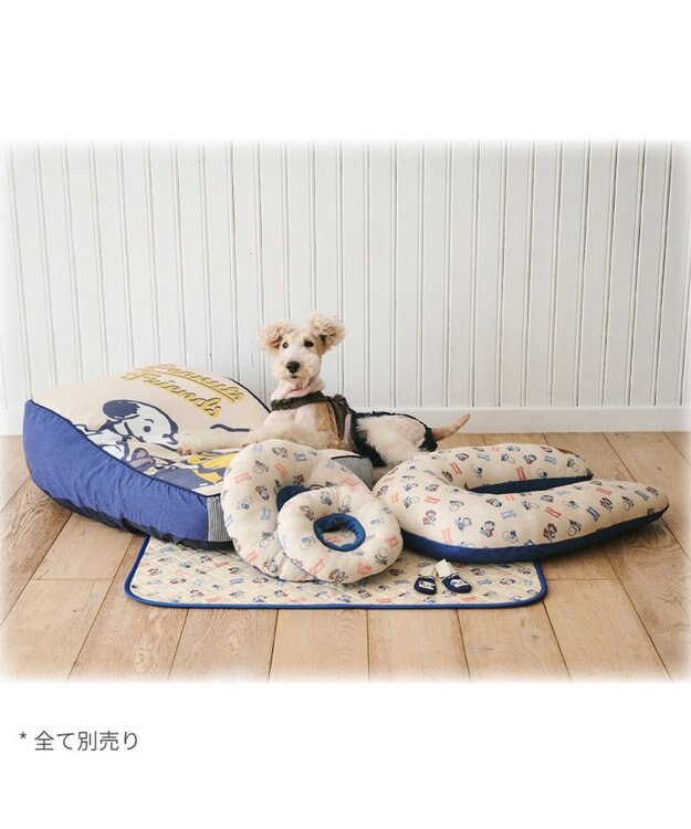 PET PARADISE スヌーピー makokoro 寝そべりベッド -