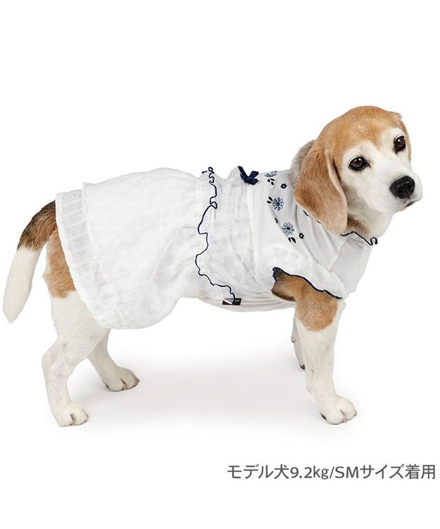 PET PARADISE ペットパラダイス フロッキー お花 ワンピース 《ホワイト》  中型犬 大型犬 ホワイト