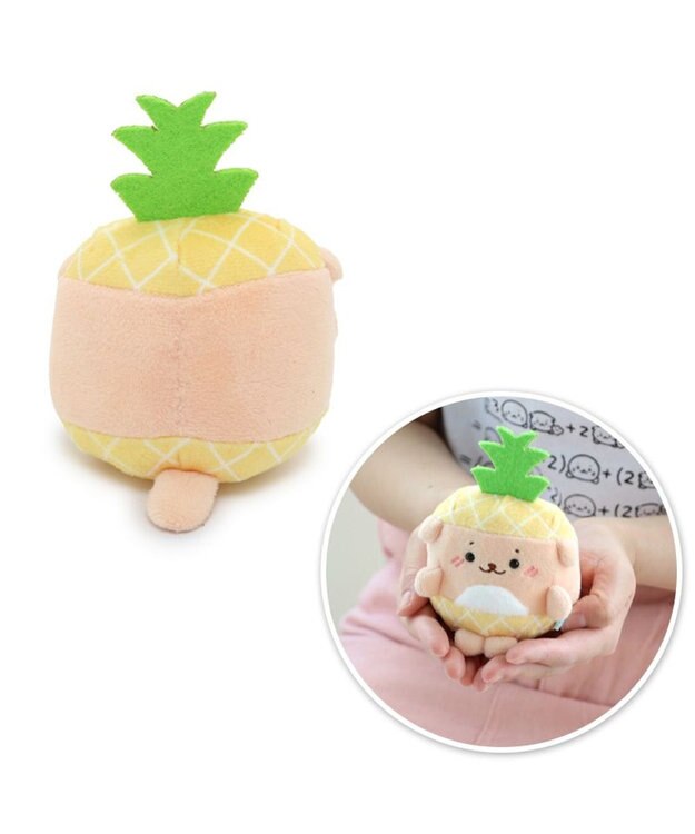 Mother garden しろたん お座り 手のり ちびちびマスコット 《パイナップルパーティー 》《単品》 らっこいぬ