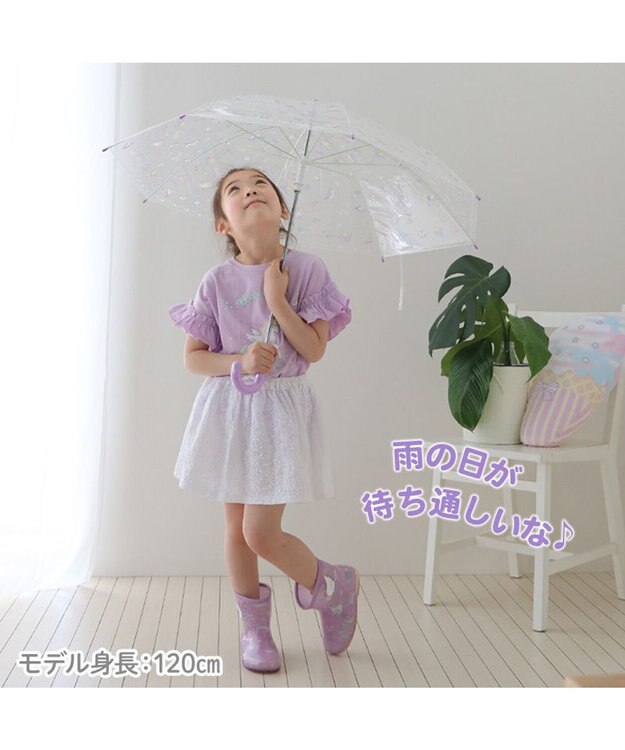 Mother garden マザーガーデン 透明 長傘 子供用 50㎝ 《 ユニコーン / 野いちご 》 ユニコーン