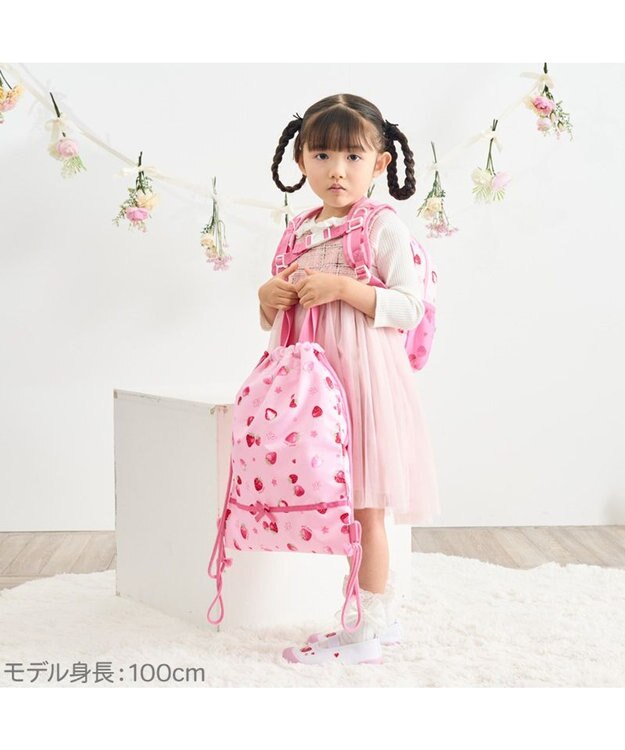 Mother garden マザーガーデン 野いちご お着替え巾着リュック 《スケッチ柄》 スケッチ柄
