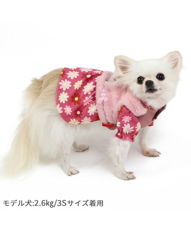 PET PARADISE ディズニー ミニーマウス ワンピース ベスト付き 《花柄 》小型犬 花柄