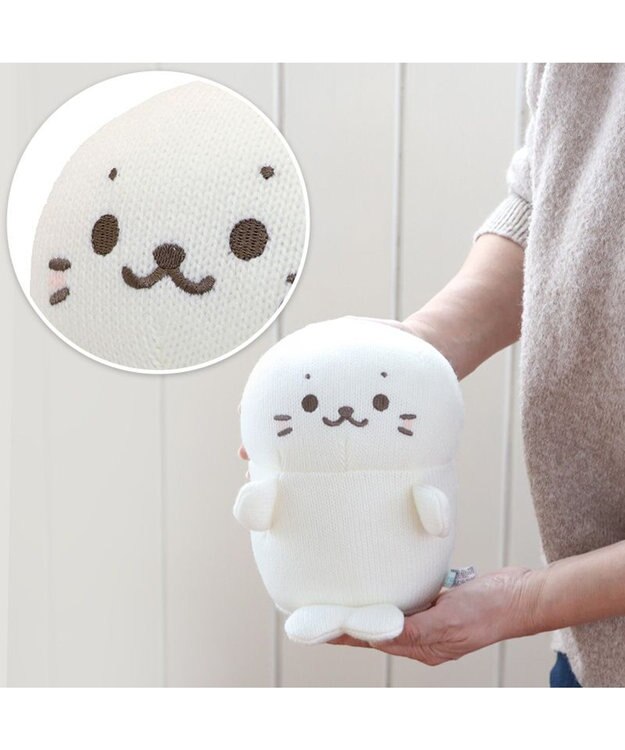 Mother garden しろたん あみぐるみ お座り マスコット 《しろたん/らっこいぬ》 単品 しろたん