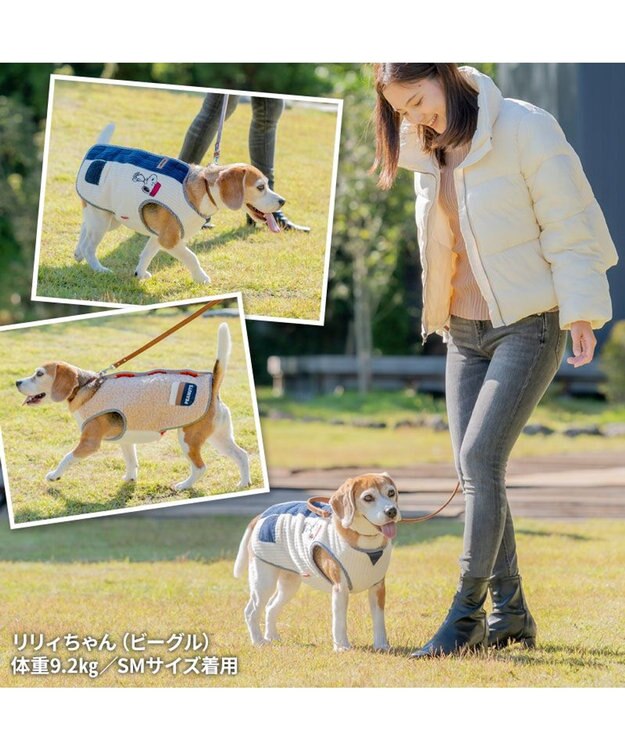 PET PARADISE スヌーピー リバーシブルベスト 《オフホワイト×赤》 小型犬 オフホワイト×赤