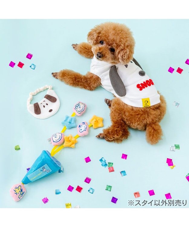 PET PARADISE スヌーピー 顔ボン スタイ 小型犬 ホワイト