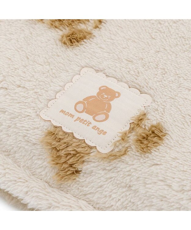 PET PARADISE ペットパラダイス くまちゃん織り 遠赤外線 ボアマット 丸型 Ｍ ホワイト×ブラウン