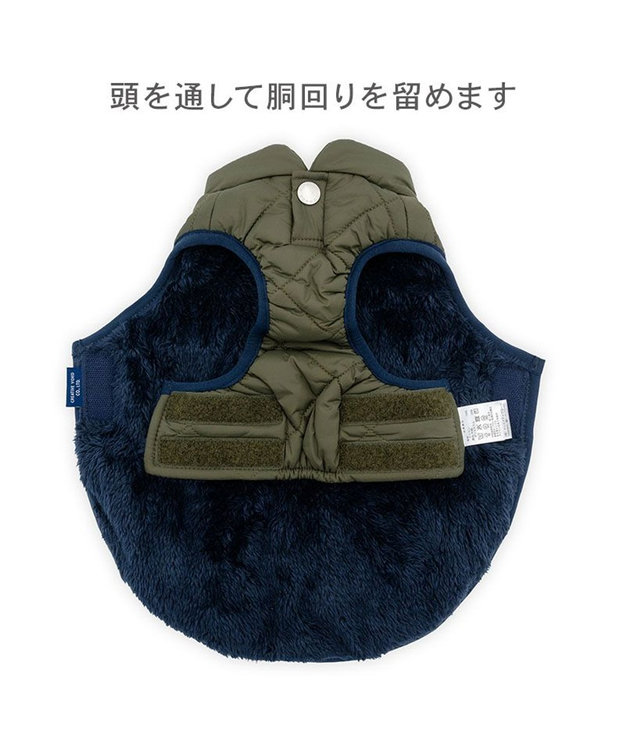 PET PARADISE J.PRESS ダイヤＳＴ 綿入ベスト 《カーキー》 小型犬 カーキ