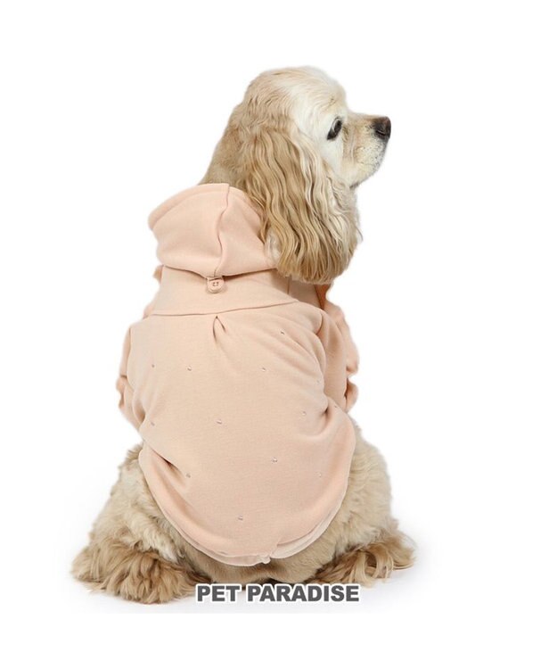 PET PARADISE ペットパラダイス フリルダブルフェイスパーカー 中型犬 ピンク