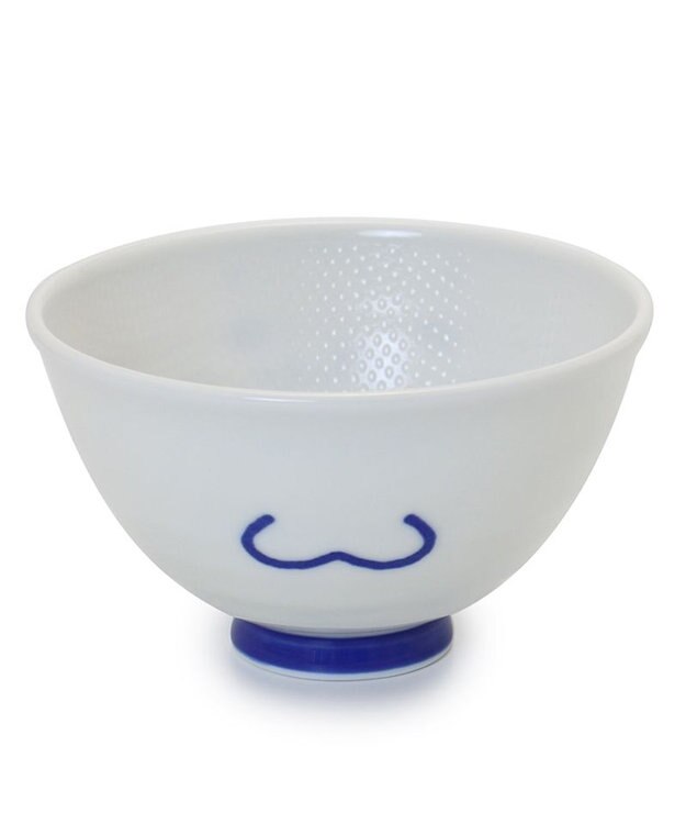 Mother garden しろたん ごはん粒がくっつきにくい 茶碗 《大盛》 《顔ぼん柄/しろたん＆らっこいぬ柄》 単品 顔ぼん柄