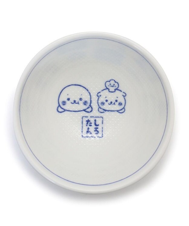 Mother garden しろたん ごはん粒がくっつきにくい 茶碗 《大盛》 《顔ぼん柄/しろたん＆らっこいぬ柄》 単品 しろたん＆らっこいぬ柄