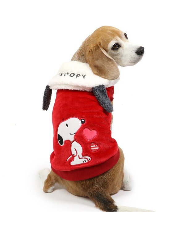 PET PARADISE スヌーピー 襟耳付きベスト 《ラブ》 中型犬 赤