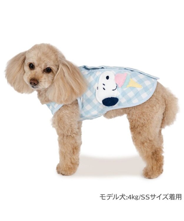 PET PARADISE スヌーピー ポケットクール タンクトップ 《アイス柄》小型犬 ホワイト×ブルー