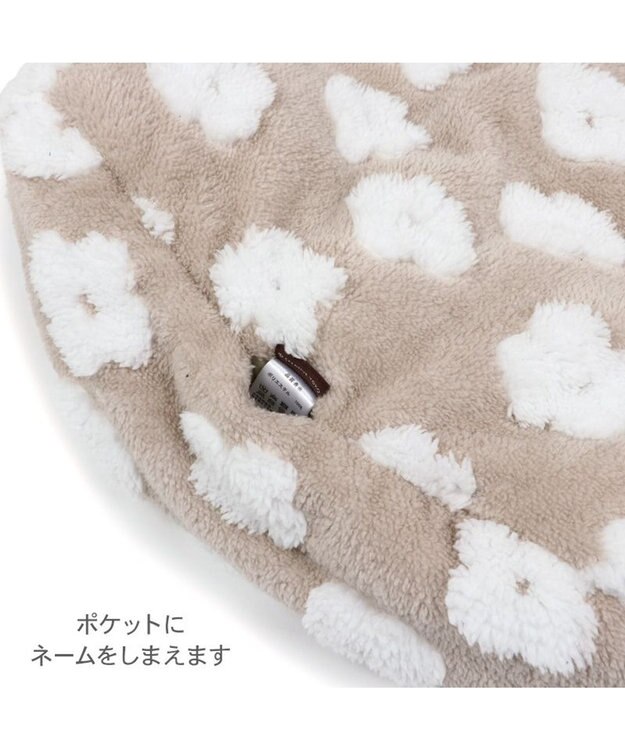 PET PARADISE ペットパラダイス 遠赤外線 ボア 犬たんぽ 《お花柄》M ベージュ