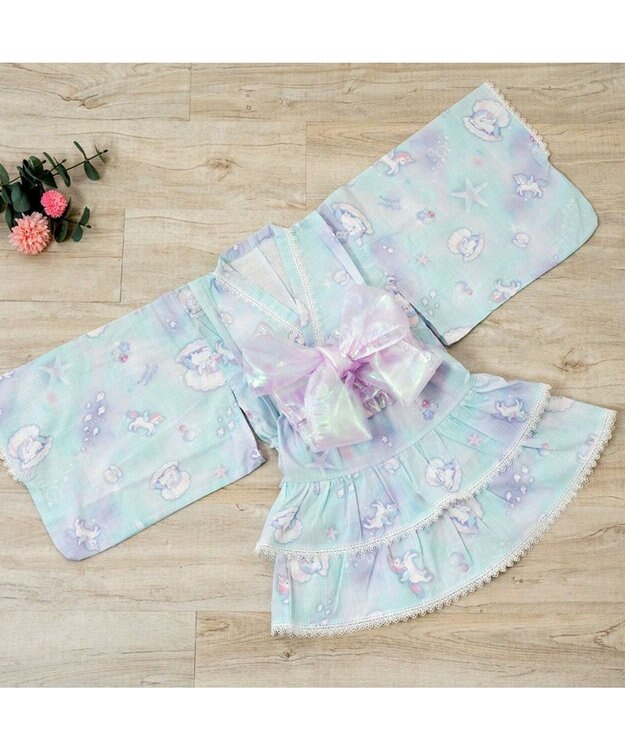Mother garden マザーガーデン  ユニコーン 浴衣ドレス 《シェル》 95～100cm / 105～110cm シェル