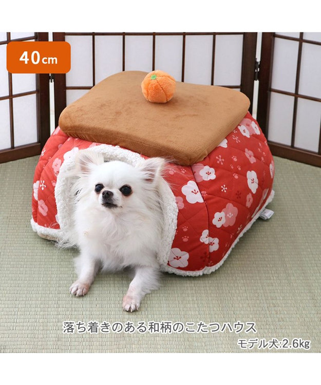PET PARADISE ペットパラダイス キルトこたつハウス 40cm 赤
