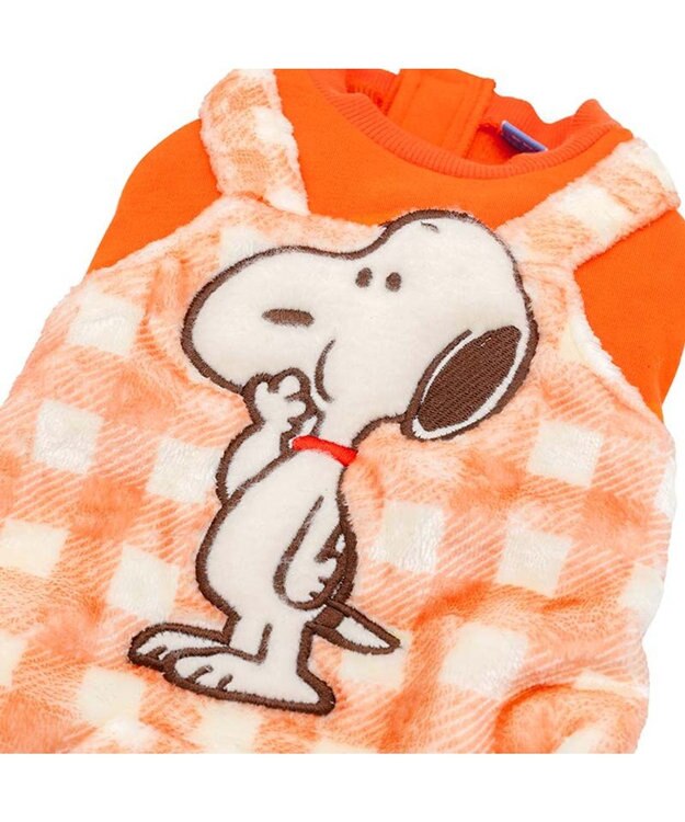 PET PARADISE スヌーピー ボア サロペット 《 クッキー柄 》 小型犬 レッド