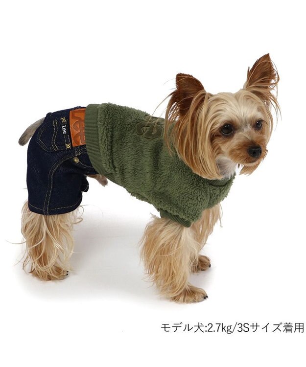 PET PARADISE Ｌｅｅ フリース パンツつなぎ 小型犬 カーキ