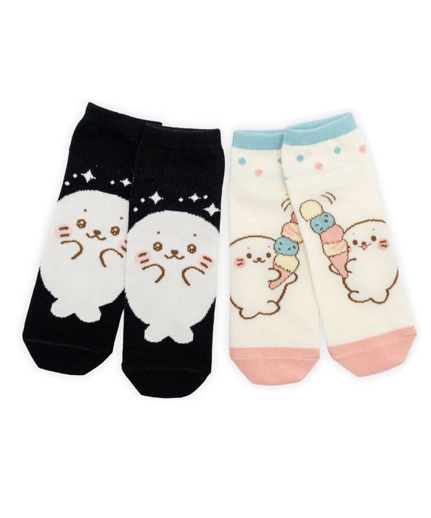 Mother garden ネット店 しろたん 靴下 2足セットB柄 2026春 21～24cm 2足セットB柄