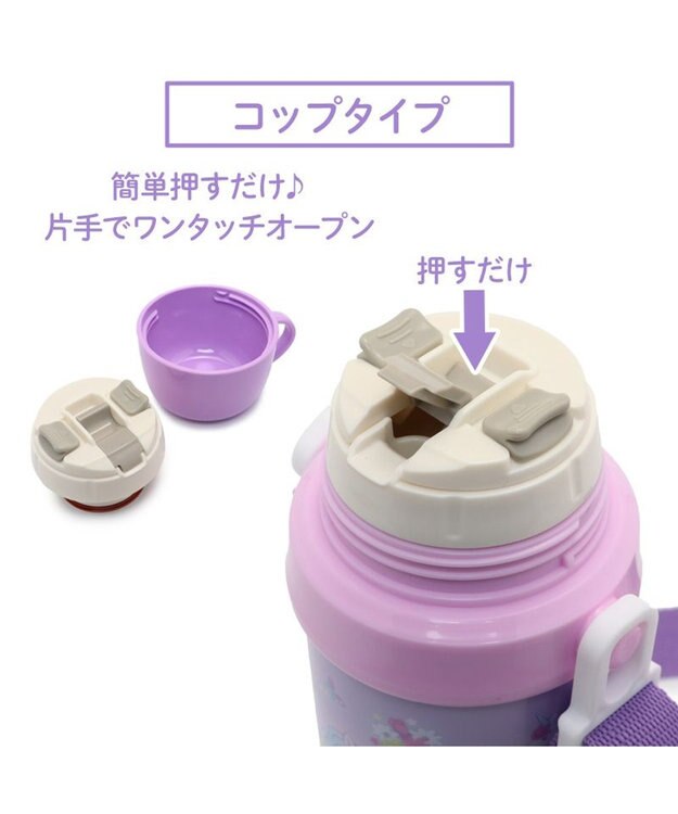 Mother garden マザーガーデン 2WAY ステンレスボトル  水筒《ユニコーン/野いちご》 600mL ☆ スケッチ柄