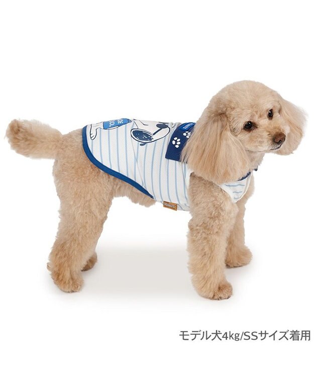 PET PARADISE スヌーピー ジョークール クール タンクトップ 小型犬 ホワイト×ブルー
