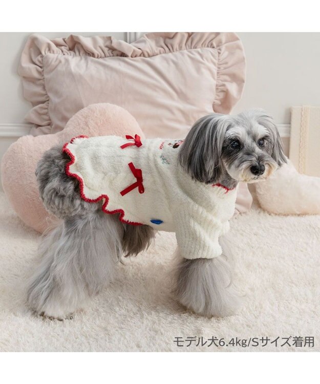 PET PARADISE ディズニー ミニーマウス ケーブルニット 小型犬 ホワイト