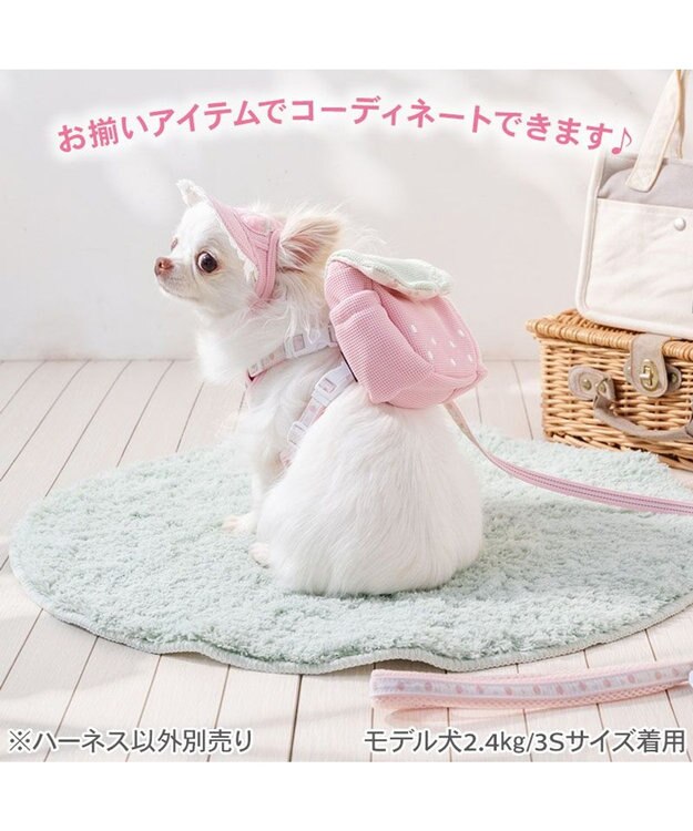 PET PARADISE ペットパラダイス リュックハーネス 《花苺》 Ｓ ピンク