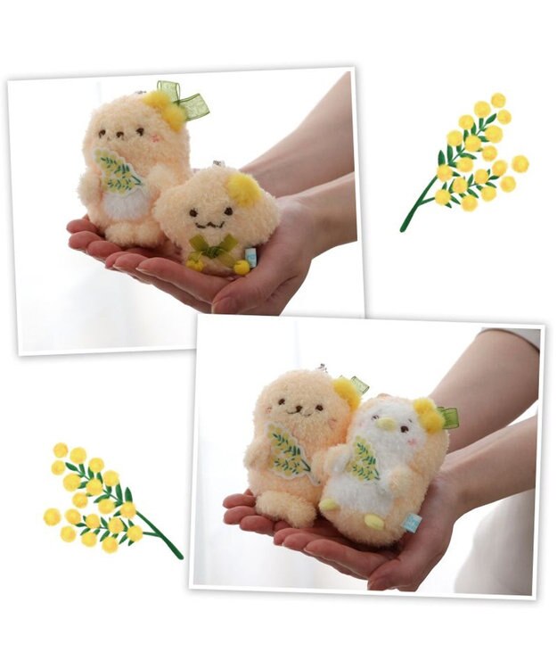 Mother garden しろたん ミモザキーホルダー らっこいぬ 単品 らっこいぬ