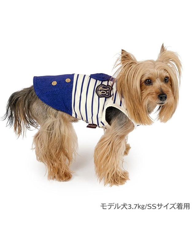 PET PARADISE ペットパラダイス 接触冷感 マリン風 タンクトップ 小型犬 ネイビー