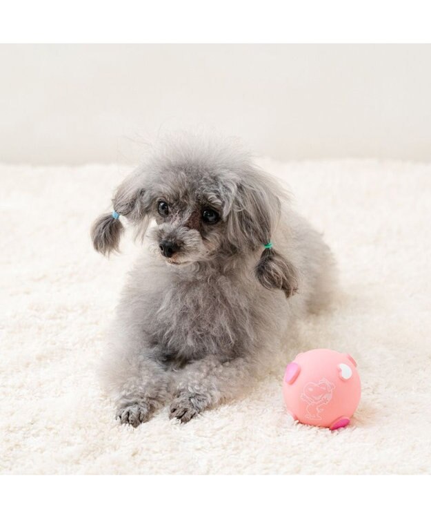 PET PARADISE スヌーピー ラテクスボール 《ベル》 ピンク