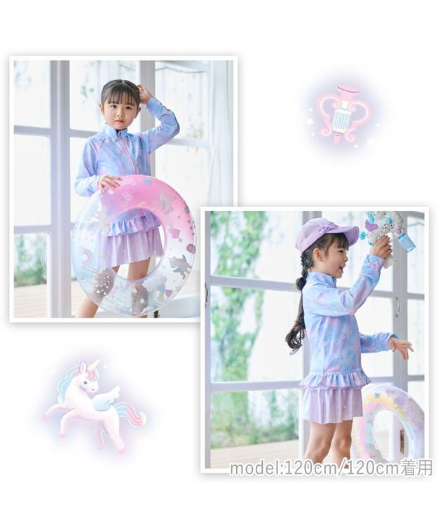 Mother garden マザーガーデン ユニコーン ラッシュガード 《ミルキーウェイ柄》 110/ 120/ 130cm ミルキーウェイ柄