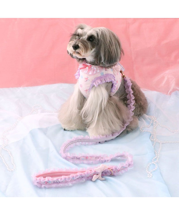 PET PARADISE ディズニー ヤングオイスター フリル リード ４Ｓ～３Ｓ 小型犬 ライトパープル