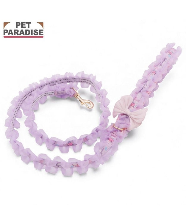 PET PARADISE ディズニー ヤングオイスター フリル リード ４Ｓ～３Ｓ 小型犬 ライトパープル