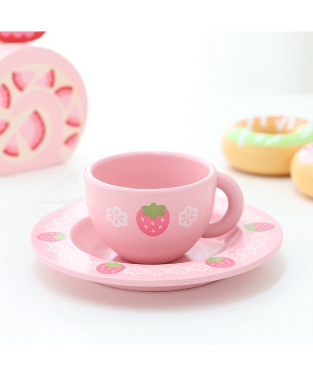 Mother garden マザーガーデン 野いちご ままごと カップ＆お皿 ピンク
